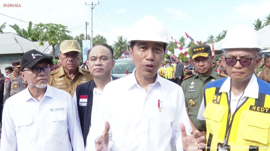 Keterangan Pers Presiden Jokowi, Kepulauan Talaud, 28 Desember 2023. (Tangkapan Layar Youtube Sekretariat Presiden)