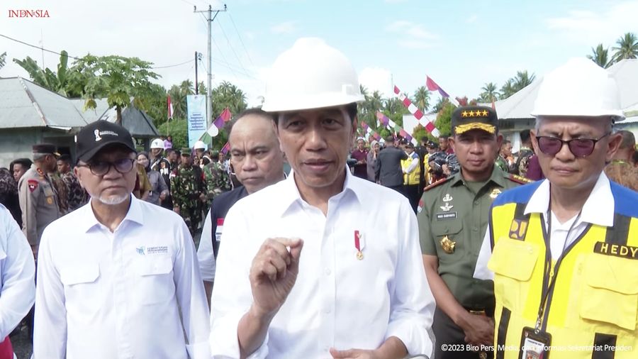 Keterangan Pers Presiden Jokowi, Kepulauan Talaud, 28 Desember 2023. (Tangkapan Layar Youtube Sekretariat Presiden)