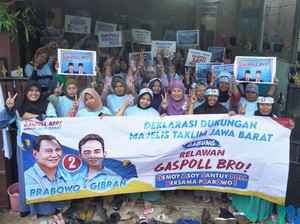 Majelis Taklim Jabar Gabung Gaspoll Bro Komitmen Menangkan Prabowo-Gibran