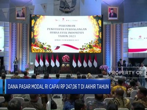  Dana Pasar Modal RI Capai Rp247,06 T di Akhir Tahun