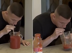 Wow! Pria Ini Pecahkan Rekor Minum 1 Liter Saus Tomat Tercepat