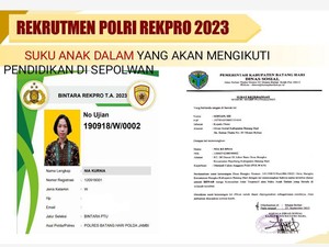 Keren! Nia Kurnia Gadis SAD Batanghari Lulus Jadi Polwan