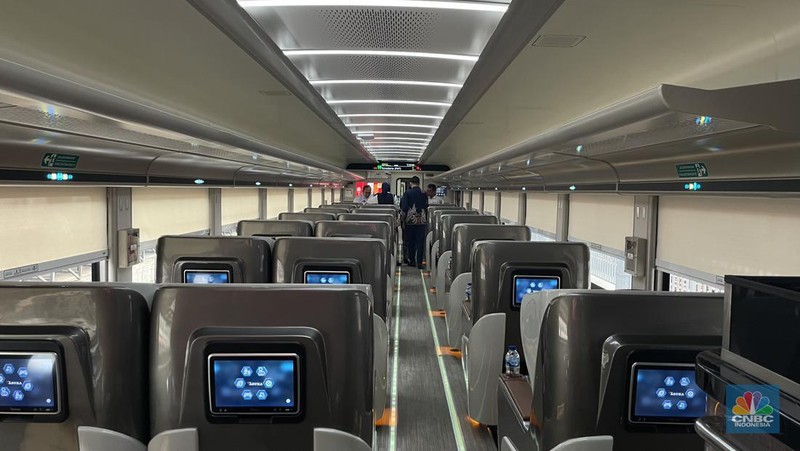 PT Kereta Api Indonesia (Persero) meluncurkan Kereta New Generation. (CNBC Indonesia/Fitriyah Said)