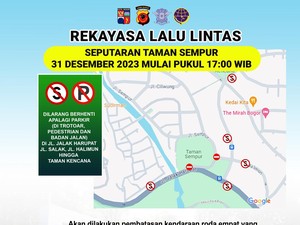 Simak! Lalin di Sejumlah Titik Kota Bogor Dialihkan Saat Malam Tahun Baru
