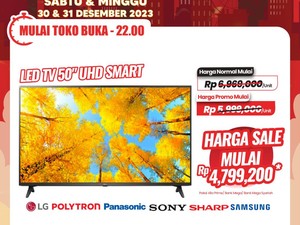 TV LED 50 UHD Smart TV di Transmart Full Day Sale Diskon Rp 2,1 Juta