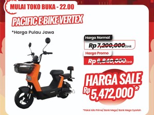 Sepeda Listrik di Transmart Full Day Diskon Jutaan Rupiah
