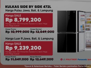 Kulkas Ini Diskon Besar di Transmart Full Day Sale, Harganya Cuma Segini!