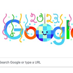 Malam Tahun Baru, Google Doodle Rayakan Pakai Lampu Disko
