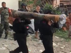 Penampakan Mortir 100 Kg yang Meledak Tewaskan 1 Orang di Bangkalan