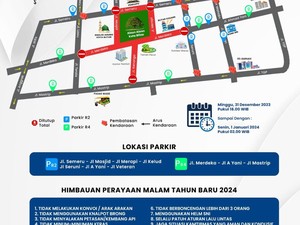 5 Jalan di Kota Blitar Ditutup Total saat Malam Tahun Baru