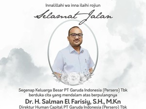 Kabar Duka, Direktur Garuda Indonesia Salman El Farisiy Meninggal Dunia