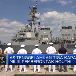 Video: AS Tenggelamkan 3 Kapal Milik Pemberontak Houthi