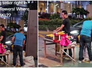 Jualan Jagung Bakar Ilegal di Depan Mall, Aksi Penjual Ini Dianggap Memalukan