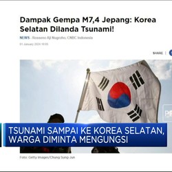 Pascagempa Jepang, Tsunami Hampiri Korea Selatan & Rusia