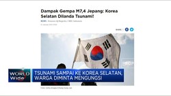Pascagempa Jepang, Tsunami Hampiri Korea Selatan & Rusia