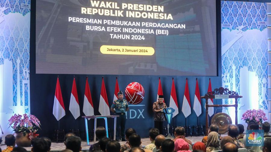 Pembukaan BEI 2024 (CNBC Indonesia/Faisal Rahman)