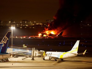 Pesawat JAL Terbakar Hebat Bertipe A350-900, Saingan Dreamliner