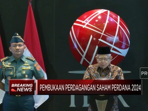 Video: Wapres Ma'ruf Amin Buka Perdagangan Saham Perdana 2024
