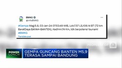Video: Gempa Guncang Banten M5,9 Terasa Sampai Bandung