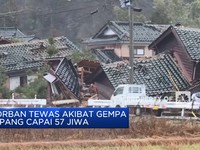 Video: Korban Tewas Akibat Gempa Jepang Capai 57 Jiwa