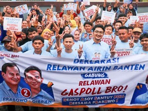 Relawan Airin Merapat ke Gaspoll Bro, Siap Menangkan Prabowo-Gibran di Banten