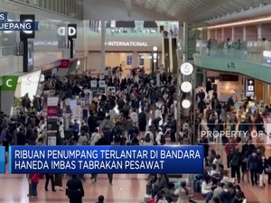  Ribuan Penumpang Terlantar Imbas Tabrakan Pesawat