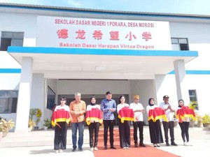 Yayasan Andrew Zhu dan Tony Zhou Bangun Sekolah Dasar Megah di Konawe