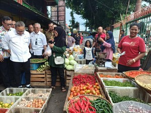 Kunjungi Pasar Palmerah, Zulhas Klaim Harga Cabai Mulai Terkendali