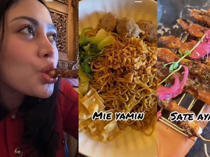 Rachel Vennya Cicip Sate Ayam dan Bakso Beranak di Le Nusa Milik Raffi Ahmad