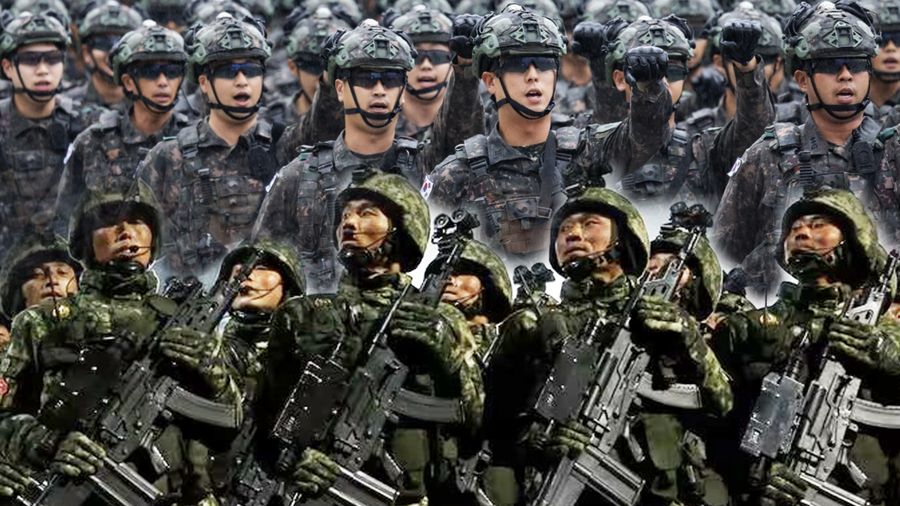 Ilustrasi tentara Korsel dan Korut