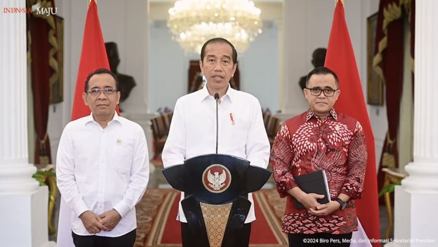 Keterangan Pers Presiden Jokowi Terkait Penerimaan CASN 2024, Istana Merdeka, 5 Januari 2024. (Tangkapan layar Youtube Setpres RI)