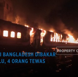 Video: Kereta Api di Bangladesh Dibakar Jelang Pemilu, 4 Orang Tewas