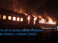 Video: Kereta Api di Bangladesh Dibakar Jelang Pemilu, 4 Orang Tewas