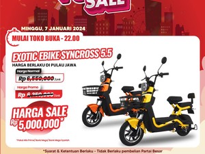 Sepeda Listrik di Transmart Full Day Sale Diskon Jutaan Rupiah