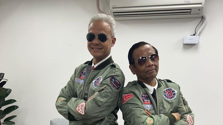 Ganjar-Mahfud Kenakan Jaket Bomber A’la Film 