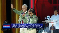 Video: Bahas Pertahanan, Ganjar-Mahfud Pakai Jaket Ala Film Top Gun