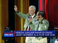 Video: Bahas Pertahanan, Ganjar-Mahfud Pakai Jaket Ala Film Top Gun
