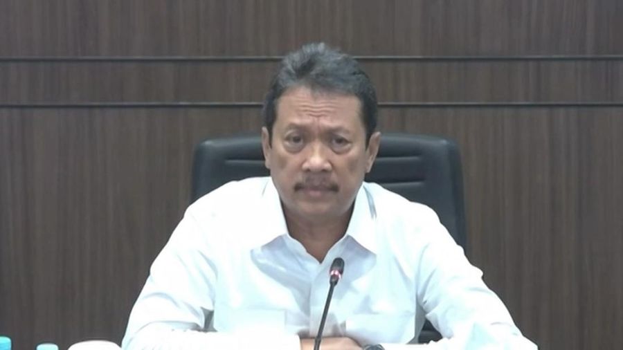 Menteri Kelautan dan Perikanan, Sakti Wahyu Trenggono dalam acara Squawk Box, Senin (8/1/2024). (CNBC Indonesia TV)