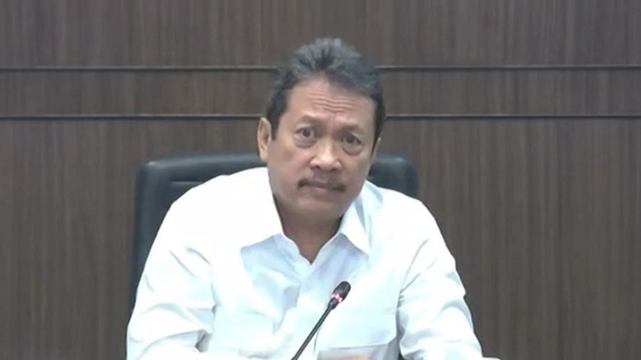 Menteri Kelautan dan Perikanan, Sakti Wahyu Trenggono dalam acara Squawk Box, Senin (8/1/2024). (CNBC Indonesia TV)