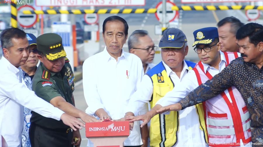 Presiden Jokowi Resmikan Jalan Tol Pamulang-Cinere-Raya Bogor, Depok, 8 Januari 2024. (Tangkapan layar Youtube Setpres RI)