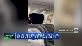 Video: Saham Boeing Ambles 8% Imbas Insiden Pintu Pesawat Lepas