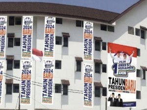 Baliho AMIN Sempat Banyak Terpasang di Kampung Susun Akuarium, Kini Dicopot