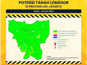 BPBD Ingatkan 16 Wilayah Potensi Longsor di Jakarta
