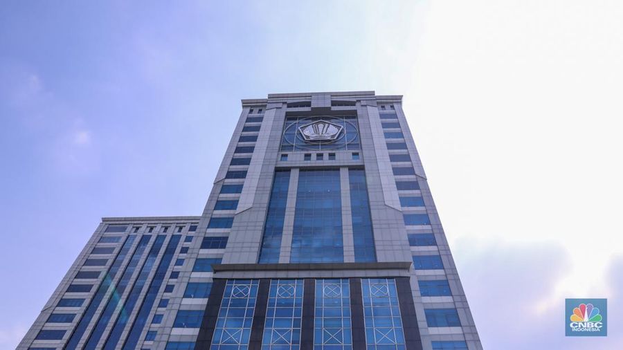 Suasana Gedung Kementerian Keuangan (Kemenkeu) di Jakarta, Rabu (10/1/2024). (CNBC Indonesia/Faisal Rahman)