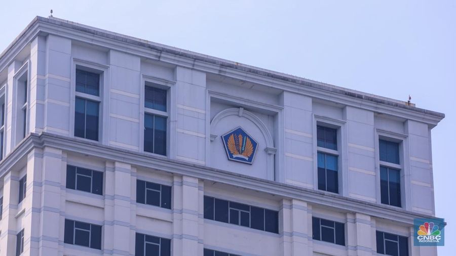 Suasana Gedung Kementerian Keuangan (Kemenkeu) di Jakarta, Rabu (10/1/2024). (CNBC Indonesia/Faisal Rahman)
