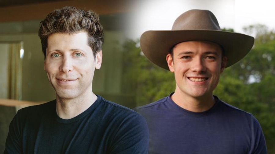 Foto Kolase CEO of OpenAI, Sam Altman dan Oliver Mulherin. (Dok. AP Photo dan Linkedin Oliver Mulherin)