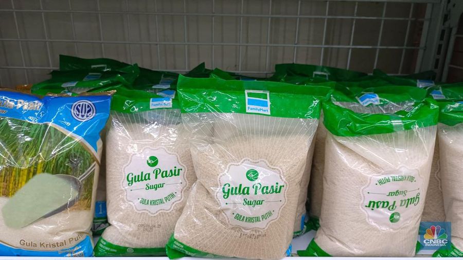 Gula kemasan di toko ritel. (²©²ÊÍøÕ¾/Martyasari Rizky)