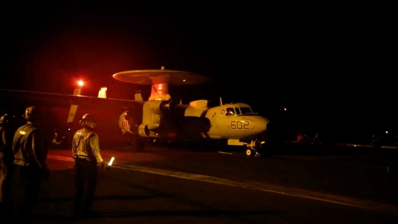Sebuah pesawat lepas landas s untuk bergabung dengan operasi koalisi pimpinan AS melawan sasaran militer di Yaman. (US Central Command via X/Handout via REUTERS) Sebuah pesawat lepas landas s untuk bergabung dengan operasi koalisi pimpinan AS melawan sasaran militer di Yaman. (US Central Command via X/Handout via REUTERS)