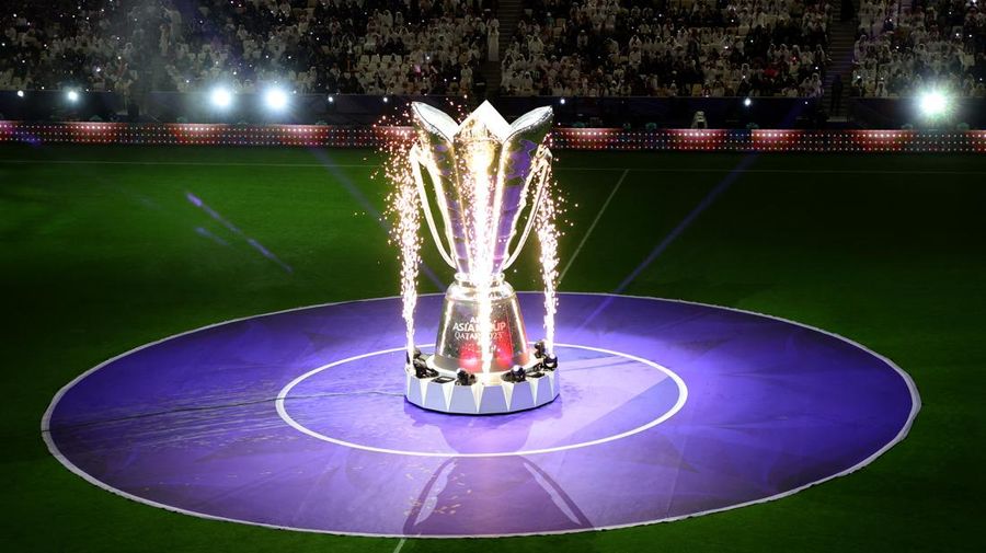 Pembukaan gelaran Piala Asia 2023 di Lusail Stadium, Lusail, Qatar pada Jumat (12/1/2024). (REUTERS/Ibraheem Al Omari)