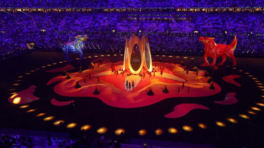 Pembukaan gelaran Piala Asia 2023 di Lusail Stadium, Lusail, Qatar pada Jumat (12/1/2024). (REUTERS/Ibraheem Al Omari) Pembukaan gelaran Piala Asia 2023 di Lusail Stadium, Lusail, Qatar pada Jumat (12/1/2024). (REUTERS/Ibraheem Al Omari)